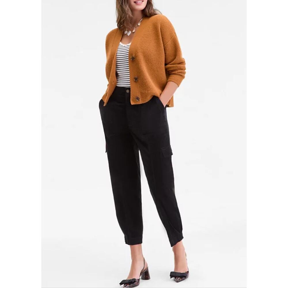 On 34th Women's  Corduroy Cargo  Pants  High Rise  Black  12